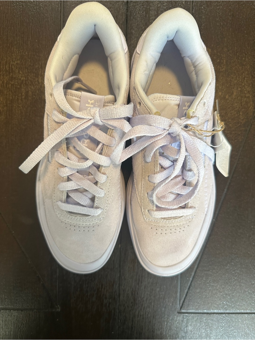 Reebok Suede Low-Top Sneakers in Pale Lilac women’s 8